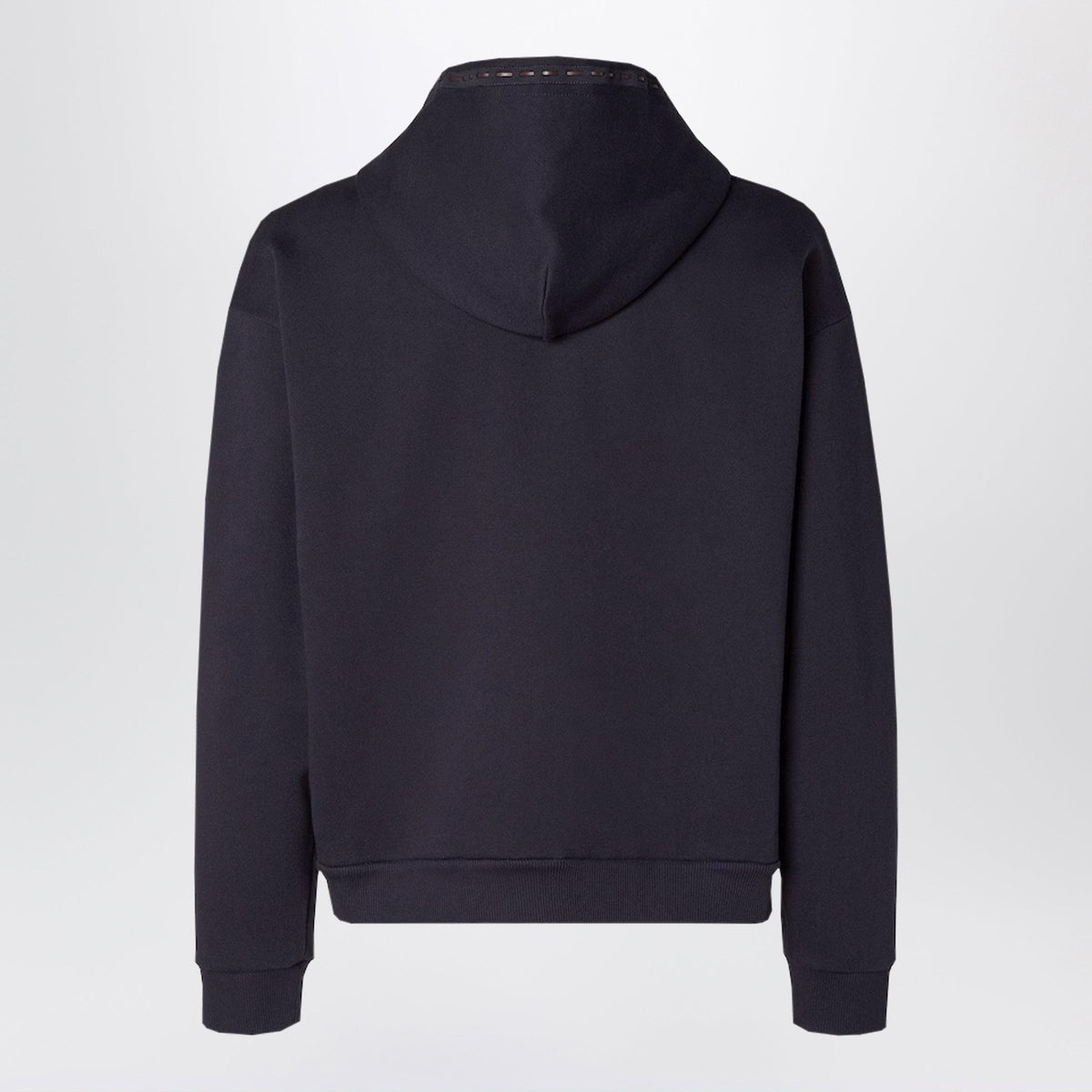 Fendi Navy Blue Cotton Zip-Up Hoodie Men