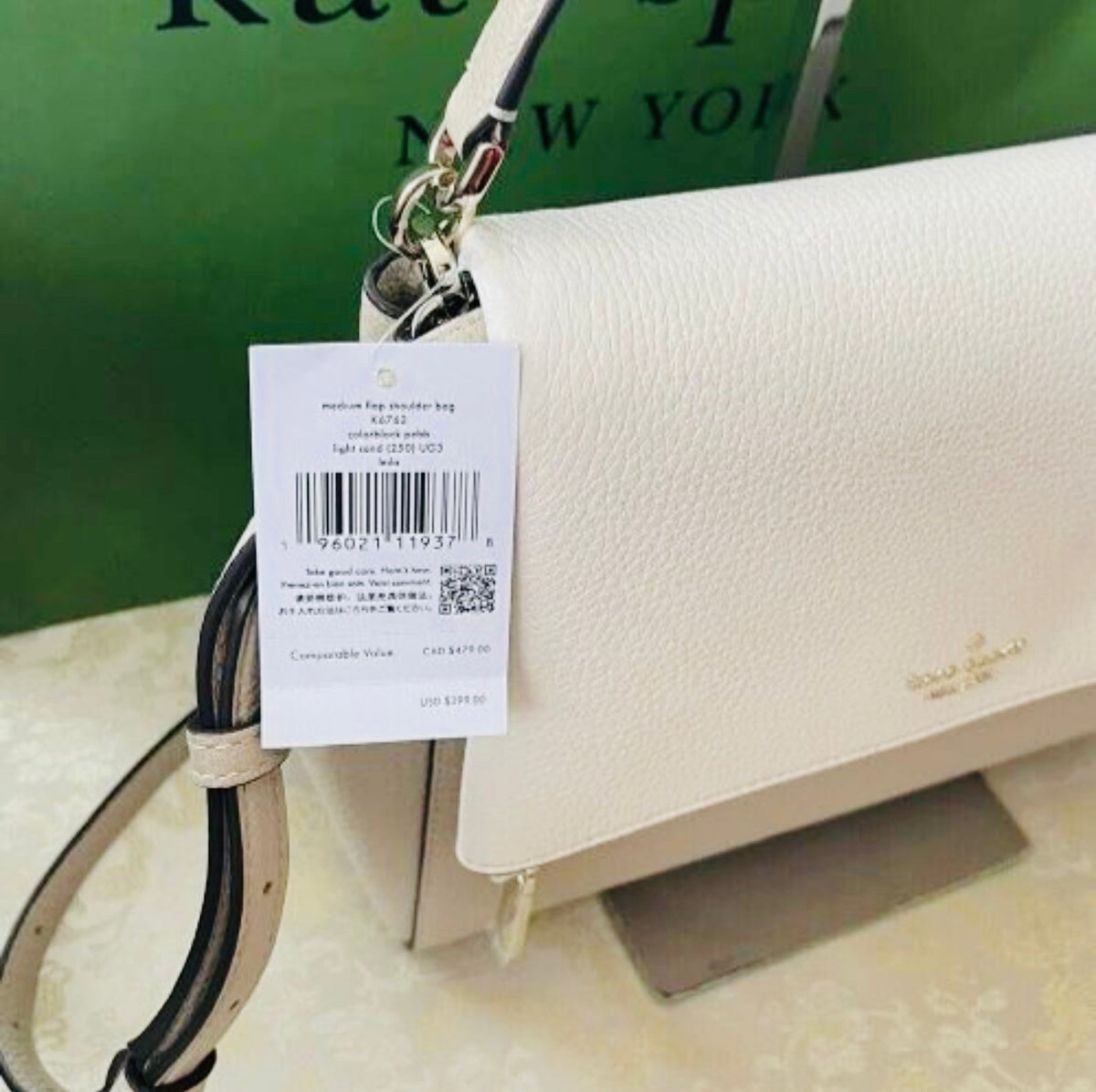 NWT Kate Spade Leather Leila Flap Medium Crossbody