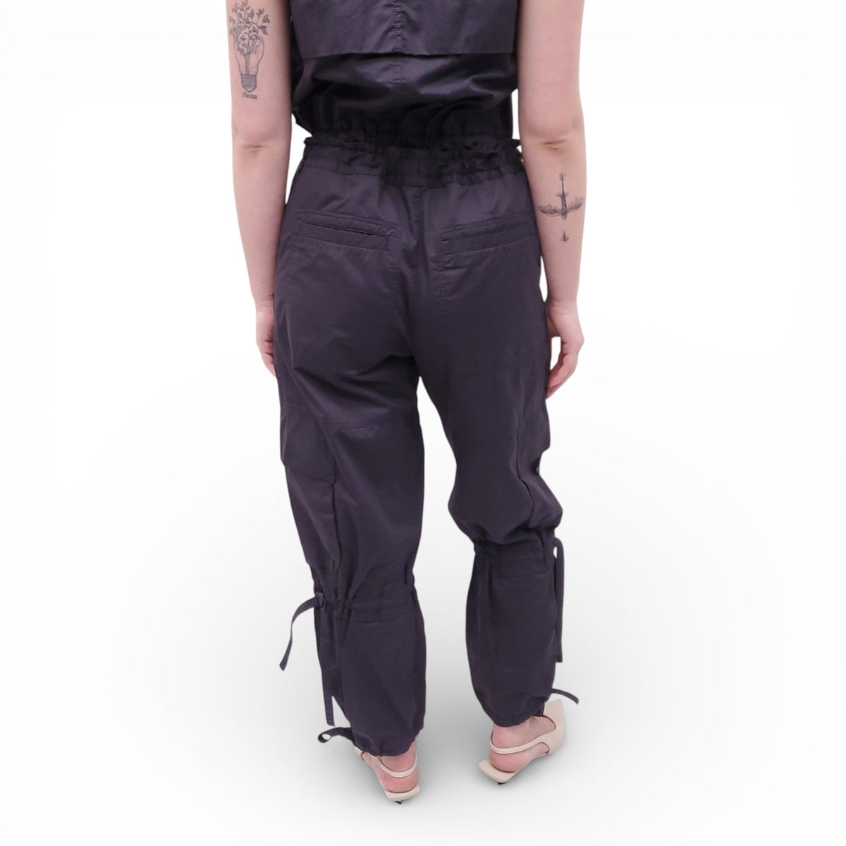 ISABEL MARANT NAVY COTTON PANTS SET - SIZE 40/38