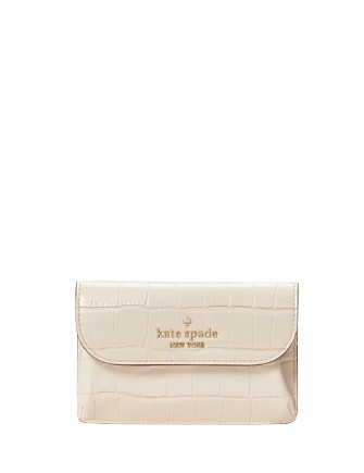 Kate Spade New York Dumpling Croc Embossed Small Card Holder
