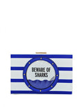 Kate Spade New York Emanuelle Make a Splash Beware of Shark Clutch
