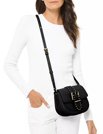 Michael Michael Kors Lillian Buckle Leather Small Crossbody Bag