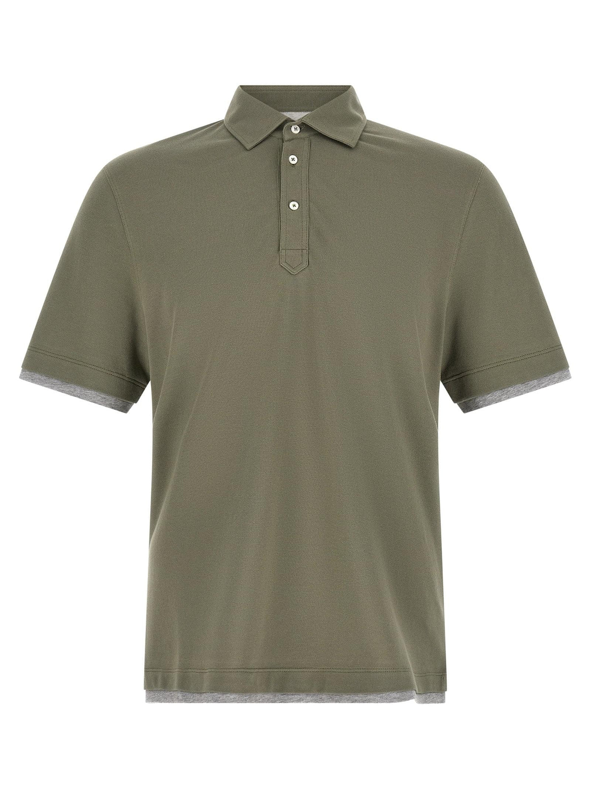 Brunello Cucinelli Men 'Faux Layering' Polo Shirt