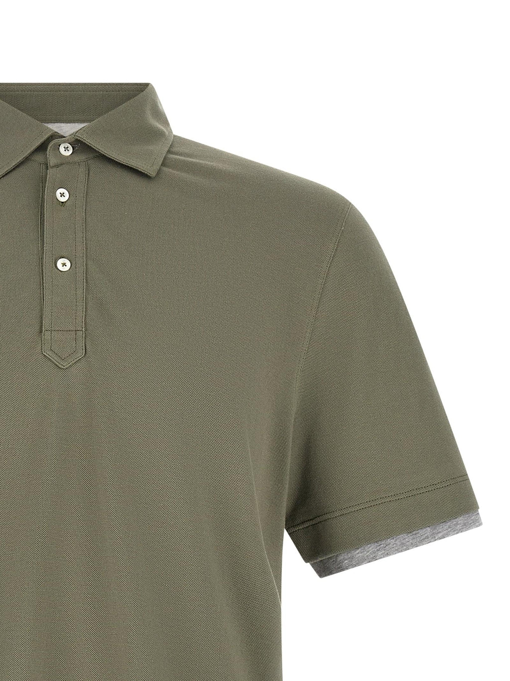 Brunello Cucinelli Men 'Faux Layering' Polo Shirt