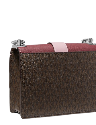 Michael Michael Kors Greenwich Small Two Tone Logo and Saffiano Leather Crossbody Bag