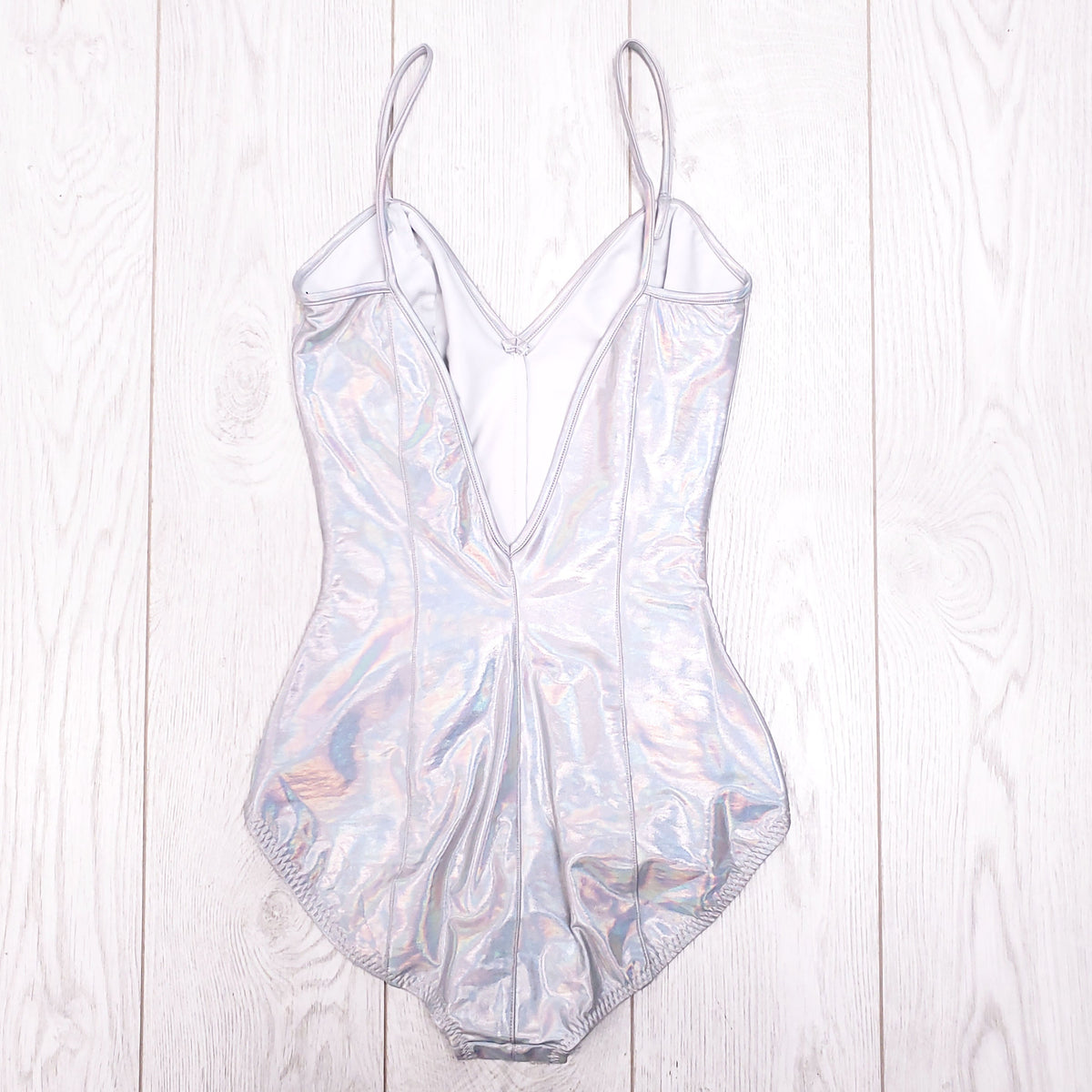 NORMA KAMALI IRIDESCENT ONE PIECE SWIMSUIT - SIZE XS
