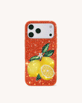 Lemon Artificial Crystal Phone Case - Orange