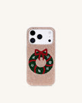 Holiday Wreath Bling Phone Case - Gold