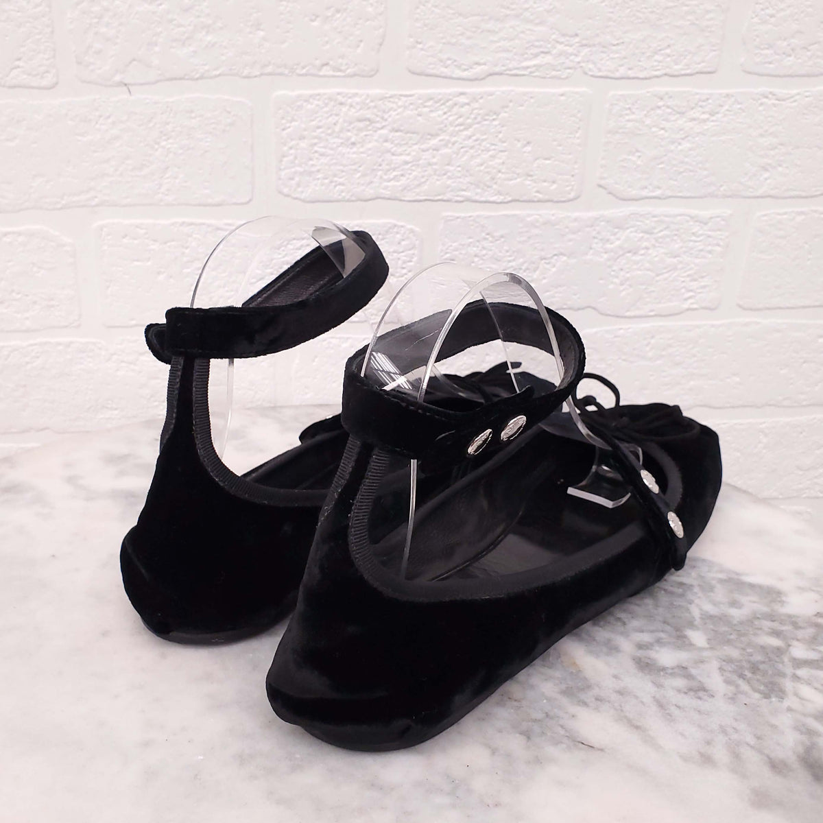 PRADA VELVET FLATS - SIZE 40
