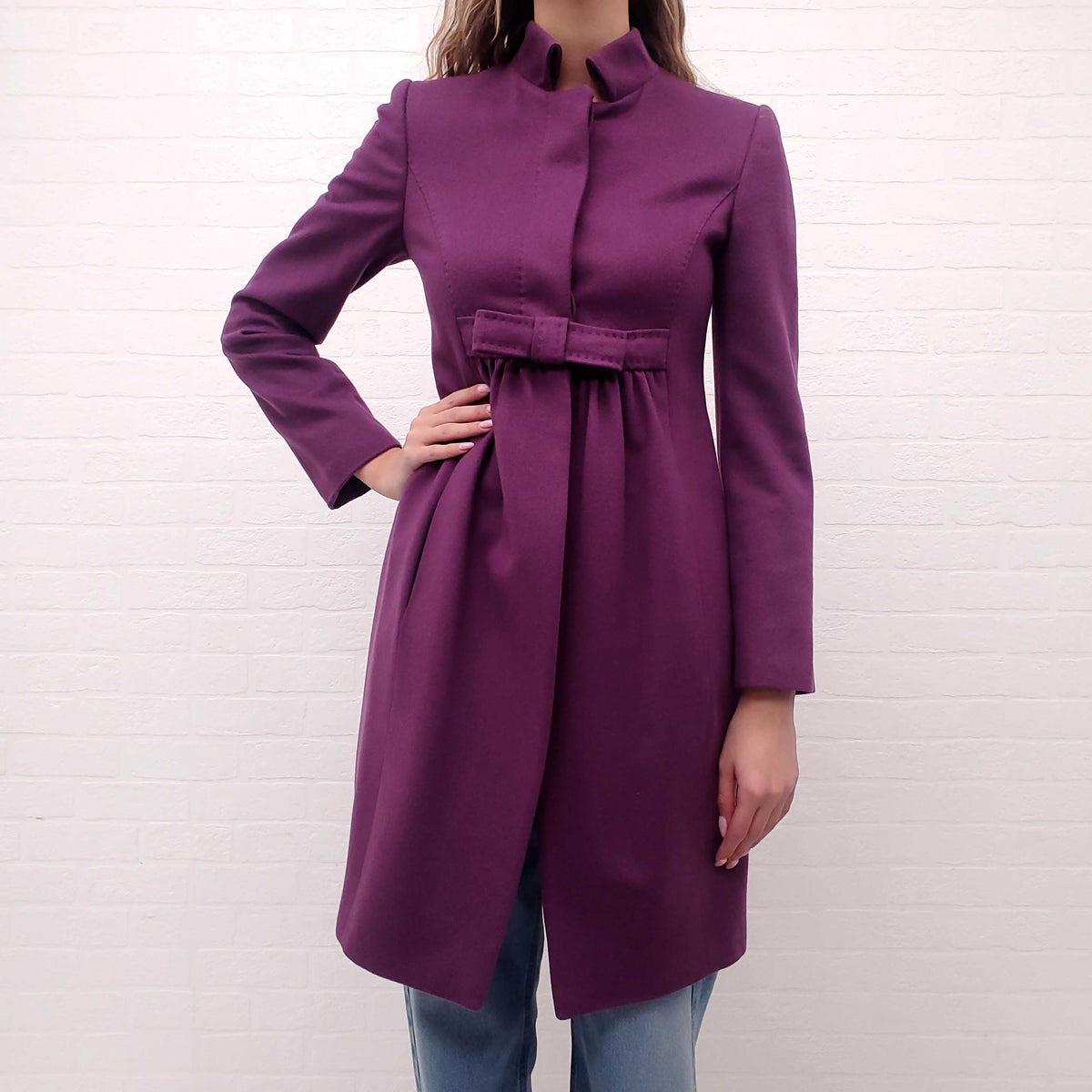 STELLA MCCARTNEY PURPLE JACKET WITH BOW - SIZE 42