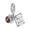 "A Word is Power" Book & Coffee Dangle Charm