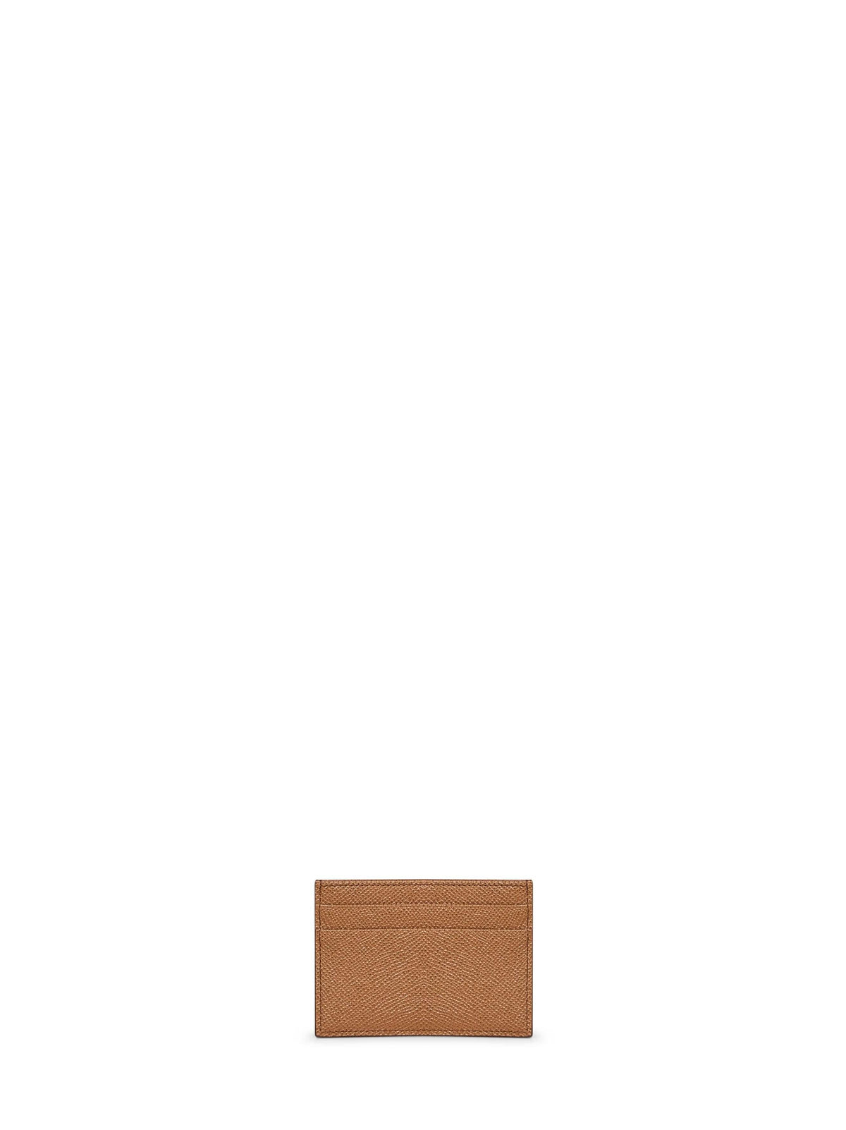 Dolce & Gabbana Women Caramel Dauphine Calf Leather Card Holder