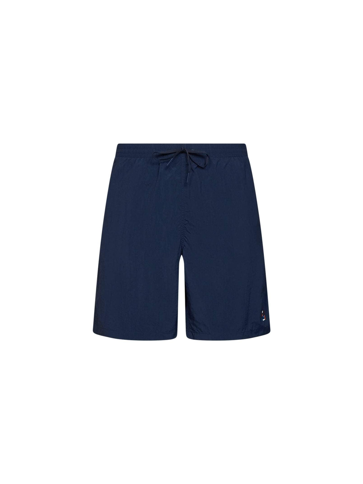 Fendi Men Dark Blue Nylon Embroidered Swim Shorts