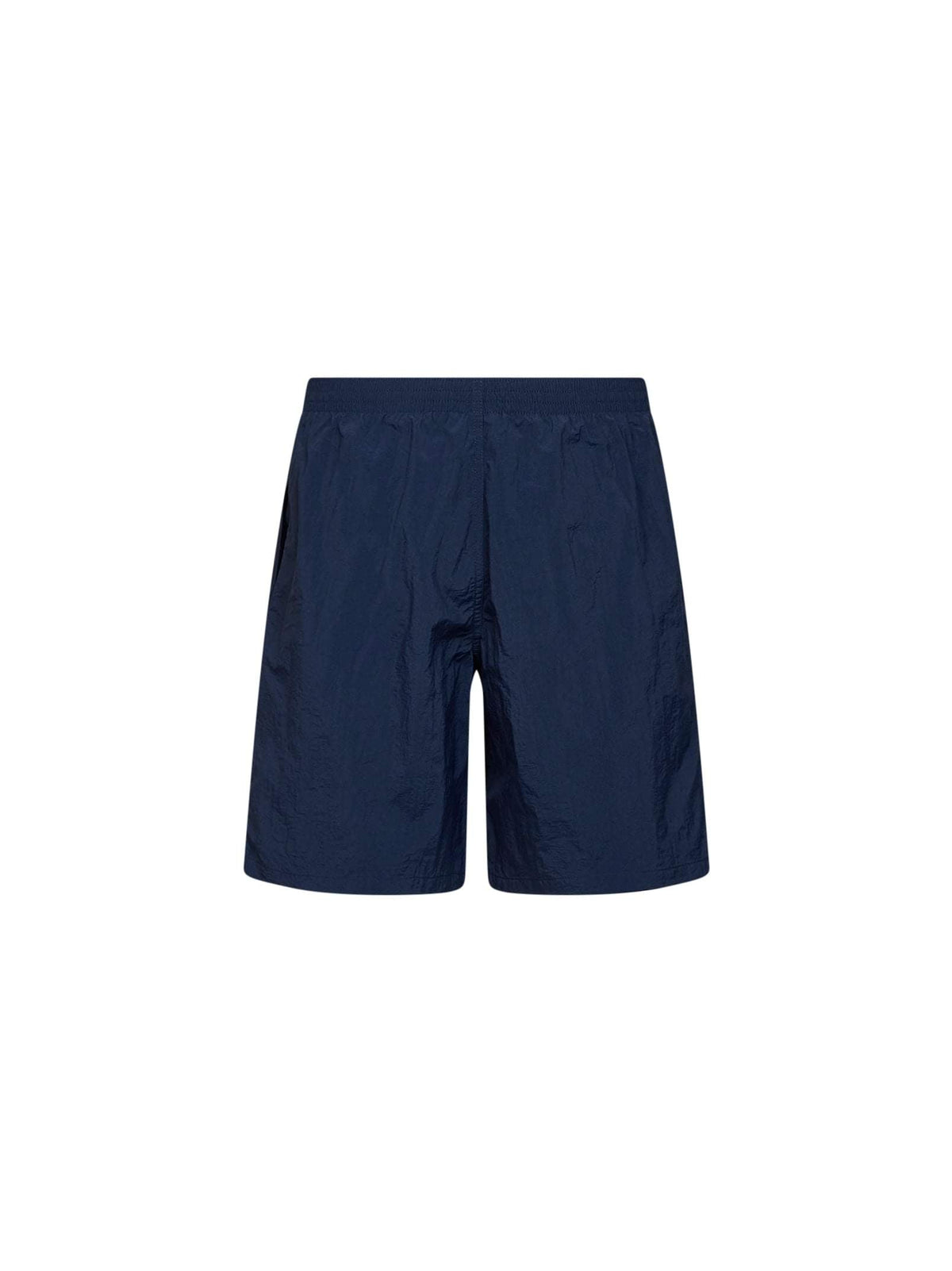 Fendi Men Dark Blue Nylon Embroidered Swim Shorts