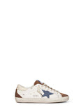 Golden Goose Men White Leather Super-Star Sneakers