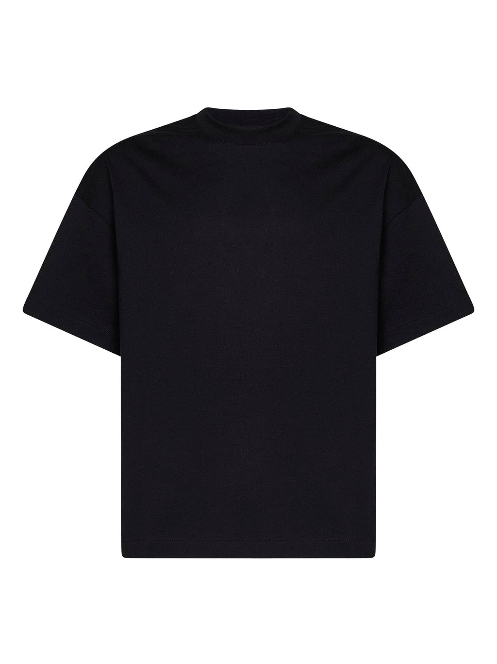 Jil Sander Men Black Cotton Boxy T-Shirt With Jil Sander Logo