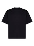 Jil Sander Men Black Cotton Boxy T-Shirt With Jil Sander Logo