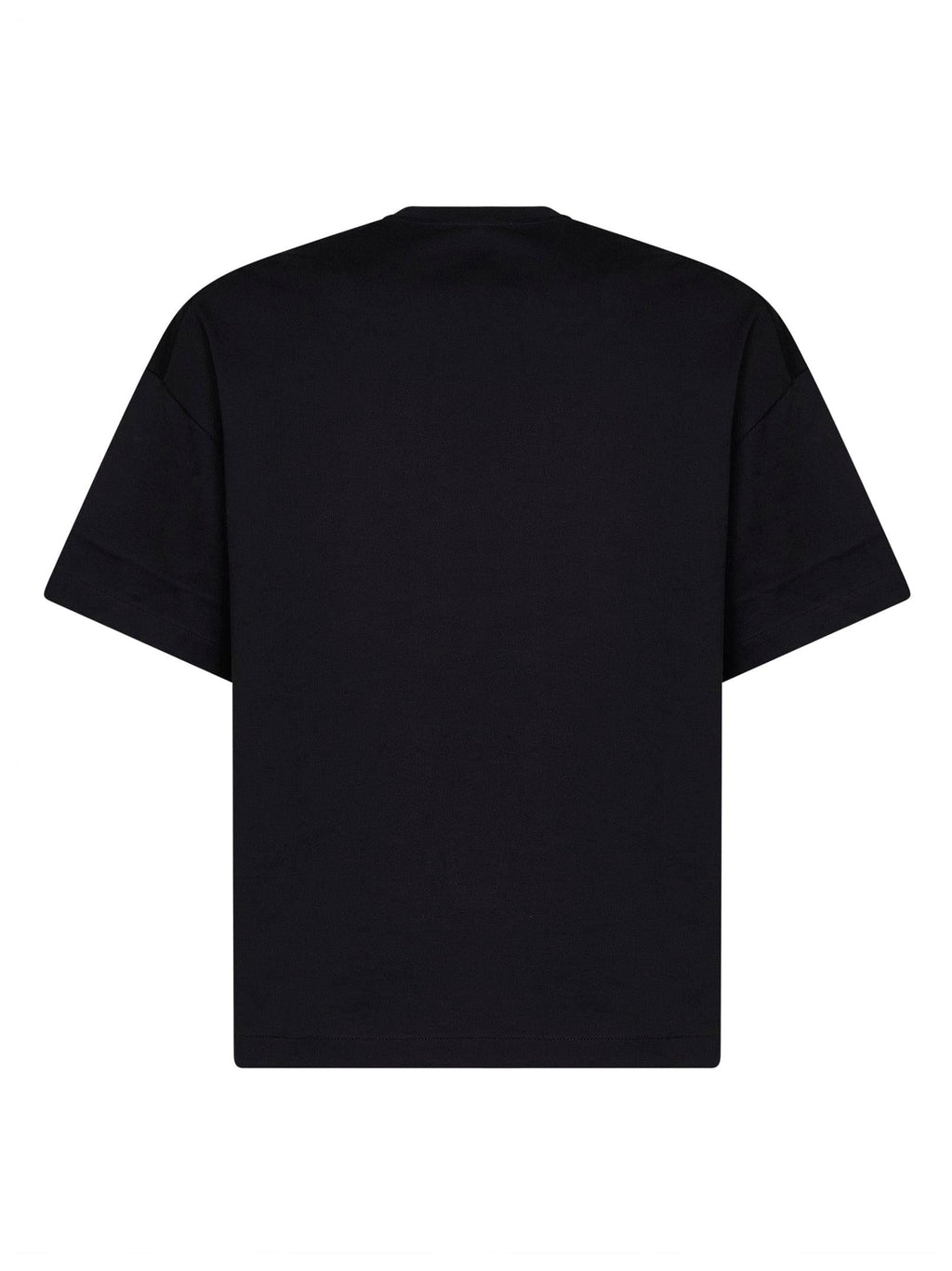 Jil Sander Men Black Cotton Boxy T-Shirt With Jil Sander Logo