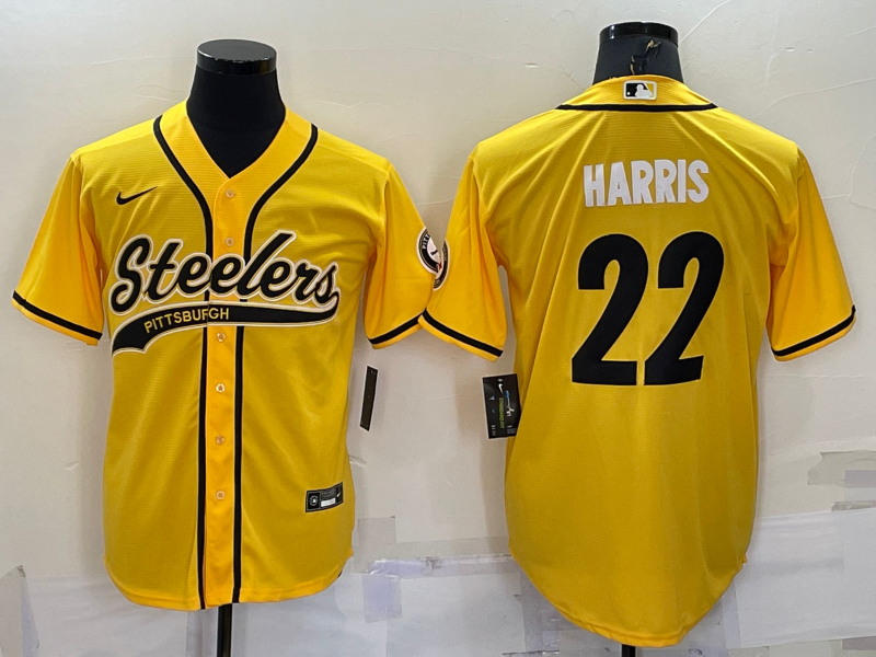 Men's Pittsburgh Steelers Najee Harris #22 Yellow Game jersey