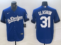 Men's Los Angeles Dodgers Tyler Glasnow #31 Blue Game jersey