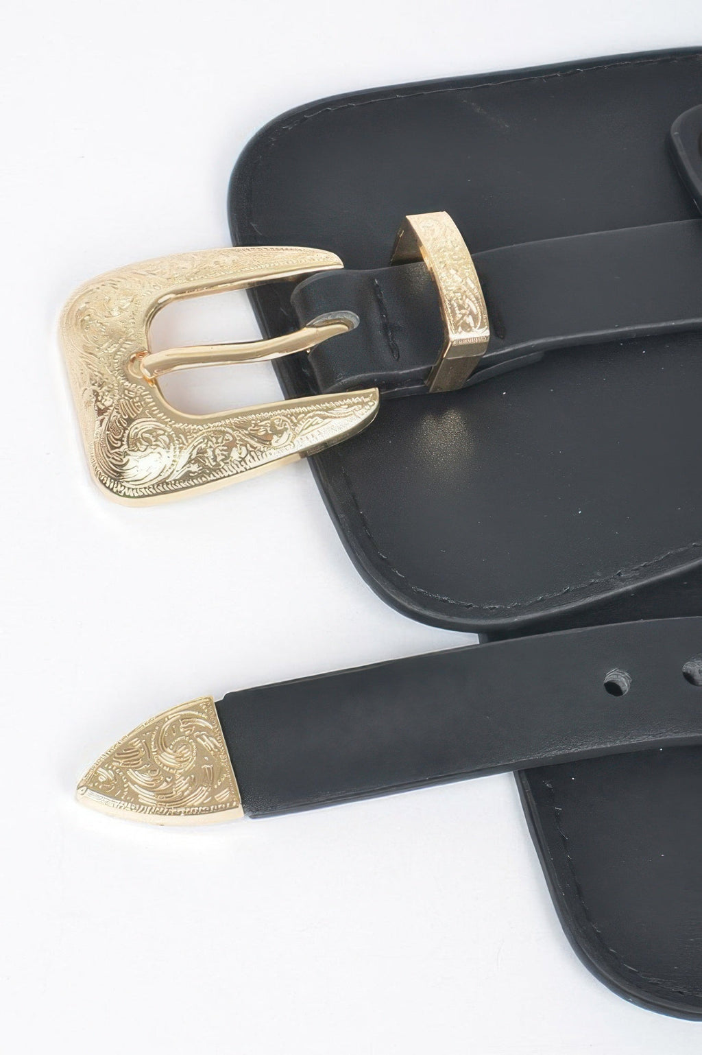 Wide Belt Buckle Plus Size Elastic Belt