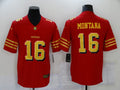Men's San Francisco 49ers Joe Montana #16 Red Player Game jersey