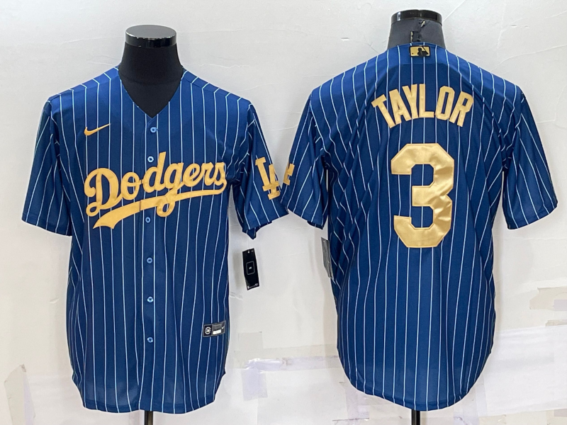 Men's Los Angeles Dodgers Chris Taylor #3 Blue Fashion Stitched jersey