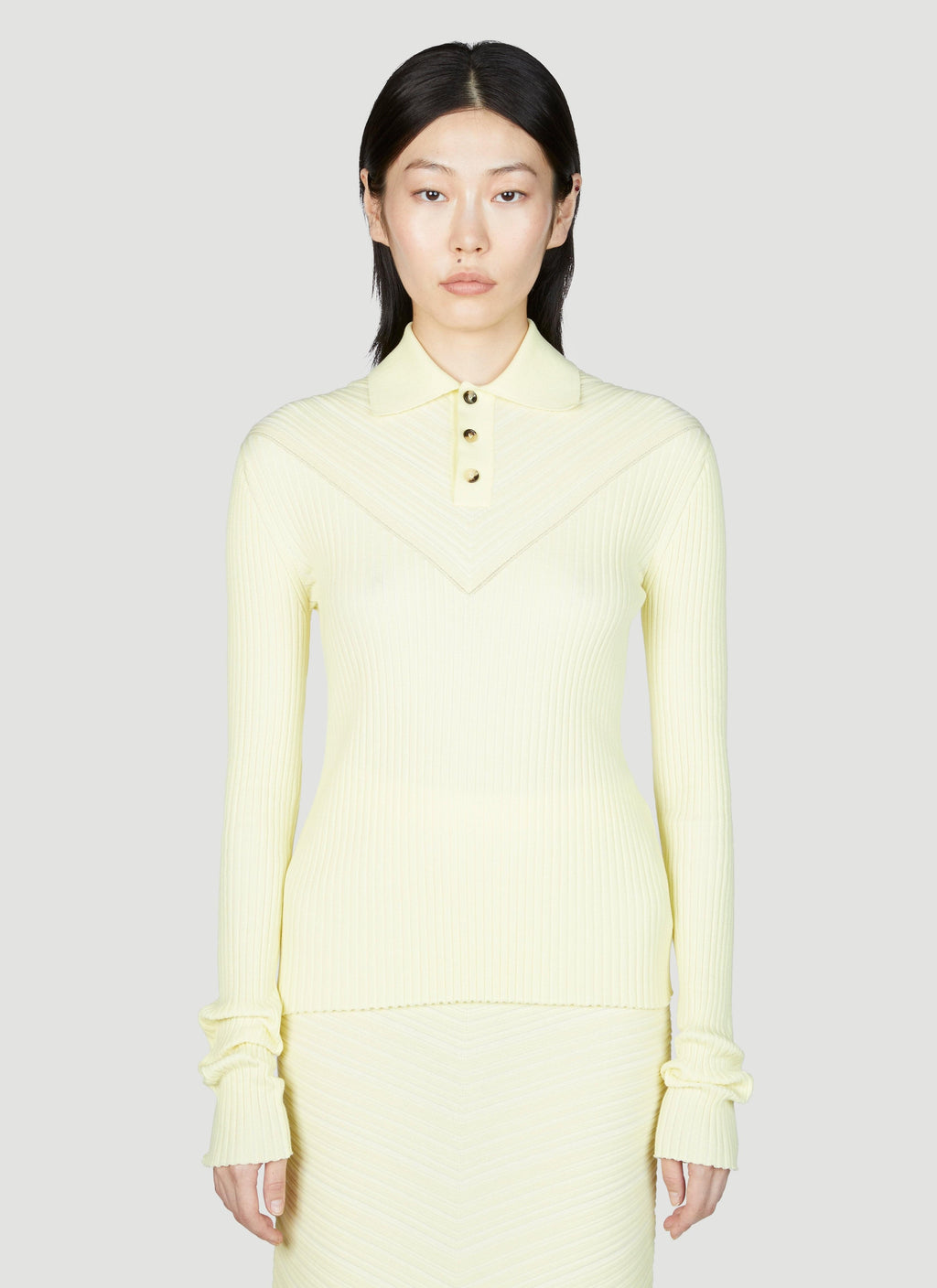 Bottega Veneta Women Long Sleeve Rib Top