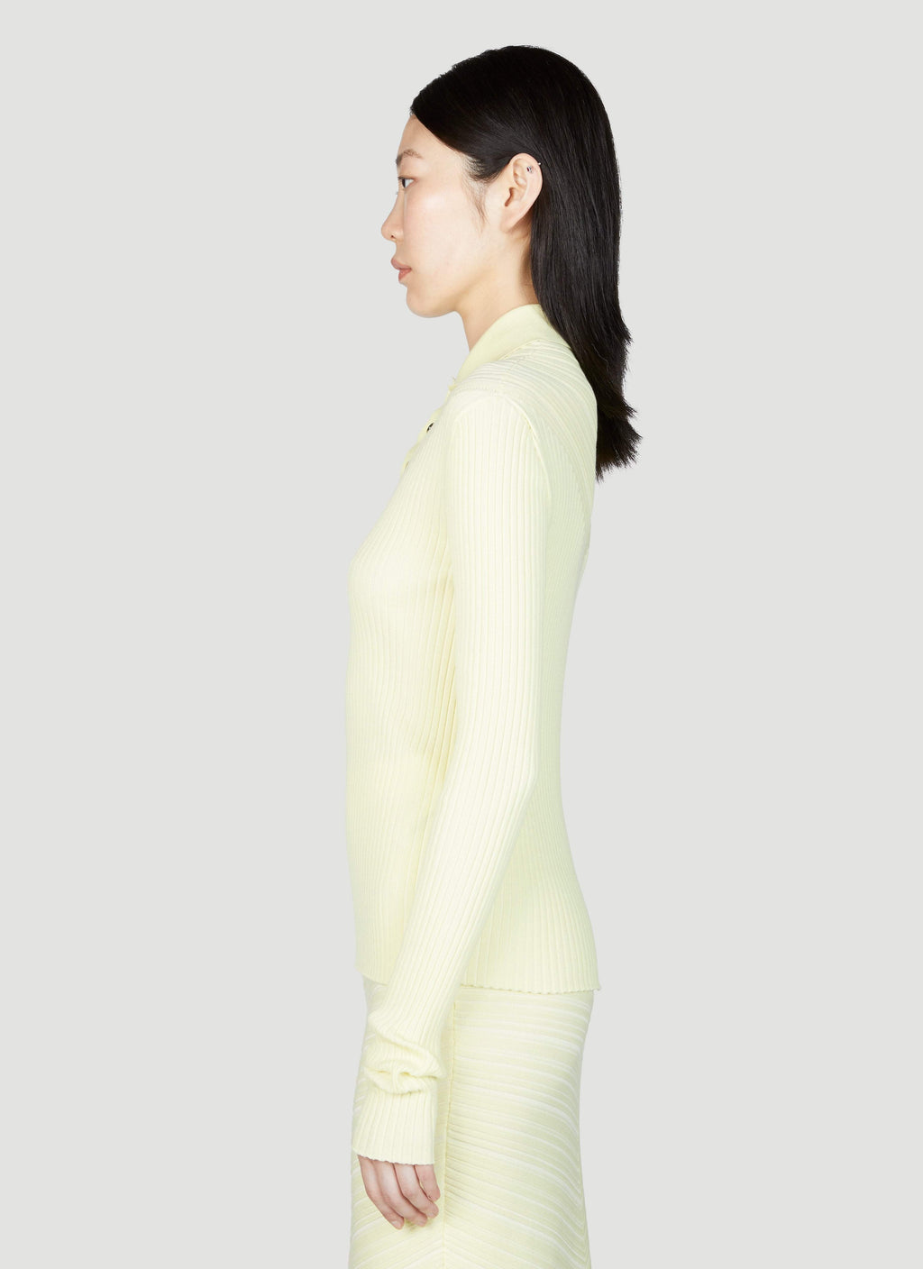 Bottega Veneta Women Long Sleeve Rib Top