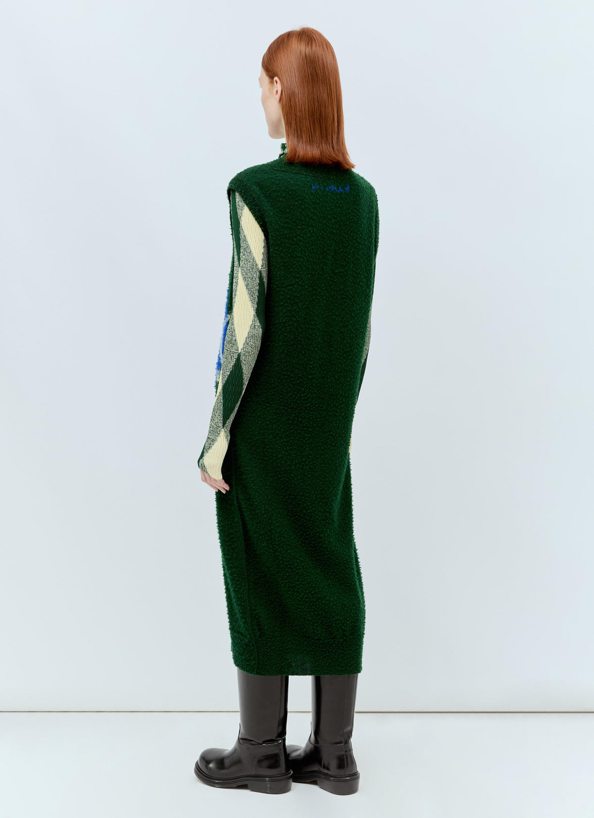 Burberry Women Argyle Wool Vest Dress