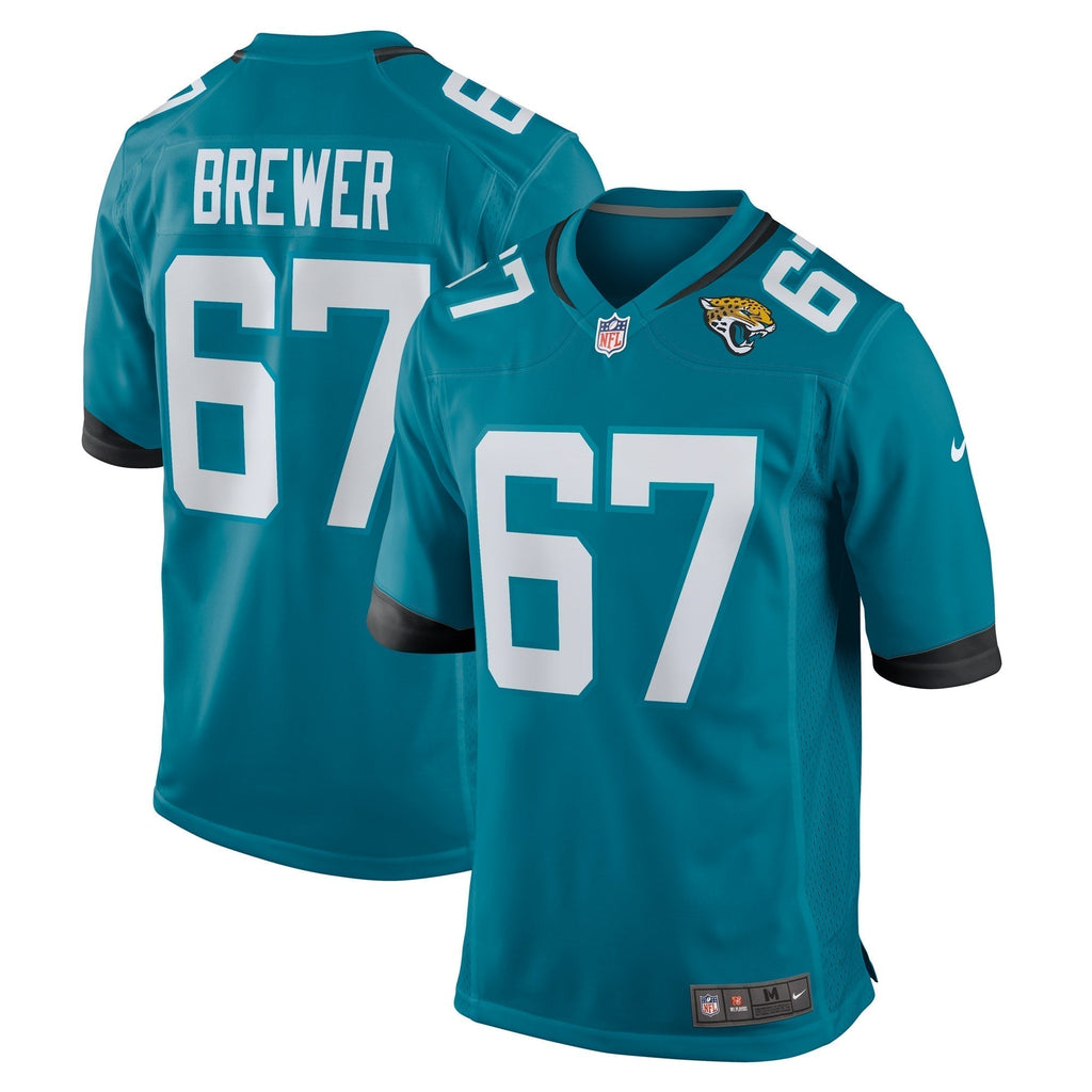 Chandler Brewer Jacksonville Jaguars Nike  Game Jersey -  Teal