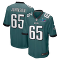 Men's Philadelphia Eagles Lane Johnson #65 Midnight Green Super Bowl LVII Patch Game jersey