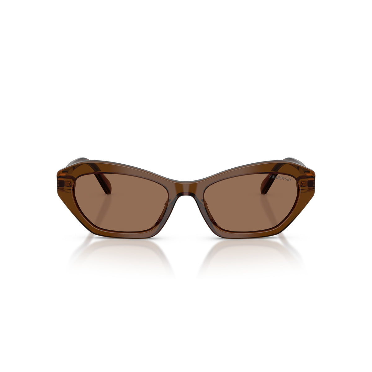 0Sk6048 Geometric Cat-Eye Sunglasses with Gold Accents