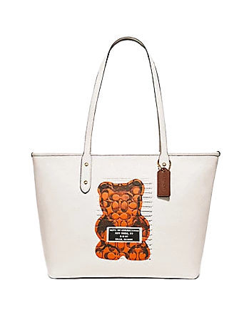 Coach City Zip Tote With Vandal Gummy Bear