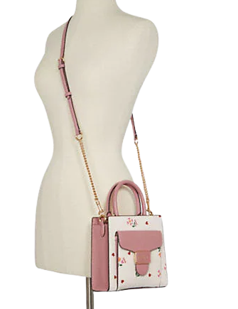Coach Mini Pepper Crossbody With Heart Petal Print