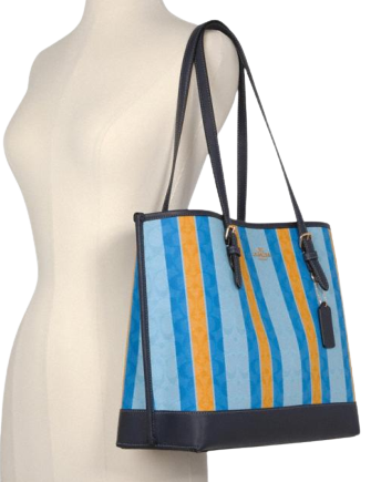 Coach Mollie Tote In Signature Jacquard With Stripes