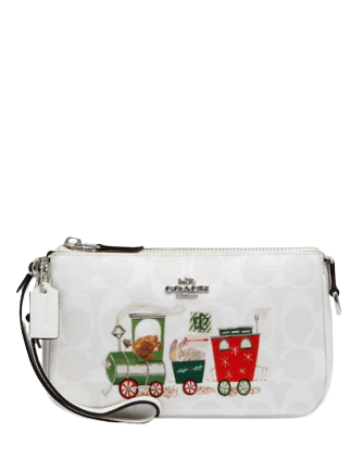 Coach Nolita 19 In Signature Canvas With Train