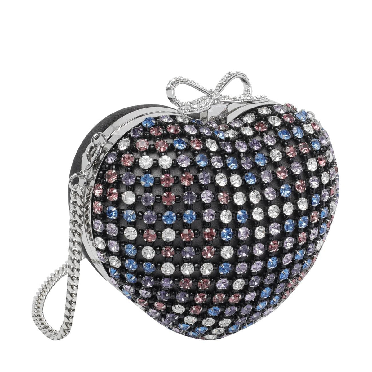Self Portrait Women Crystal Heart Clutch