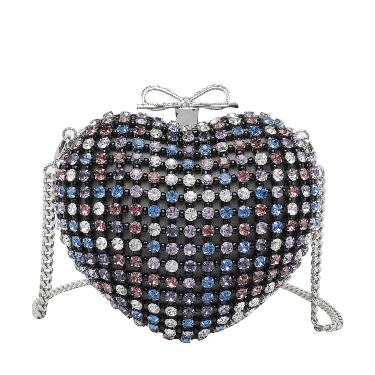 Self Portrait Women Crystal Heart Clutch