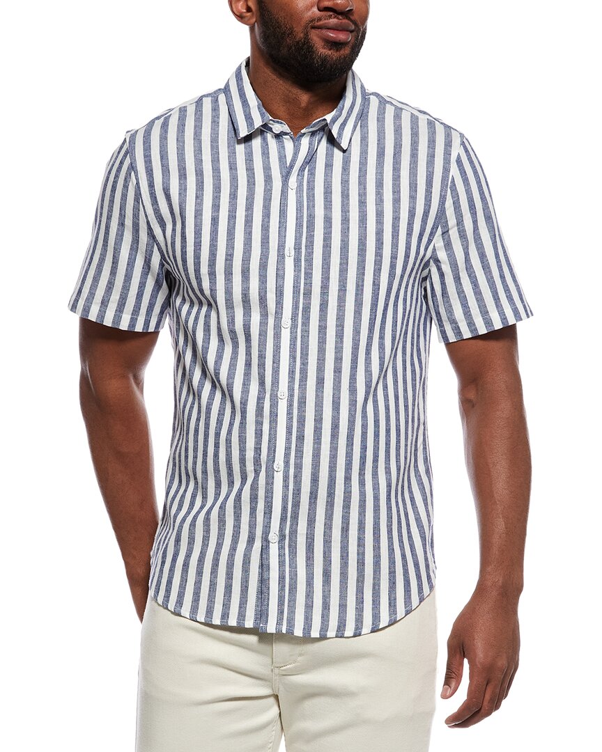 Onia Stripe Linen-Blend Shirt