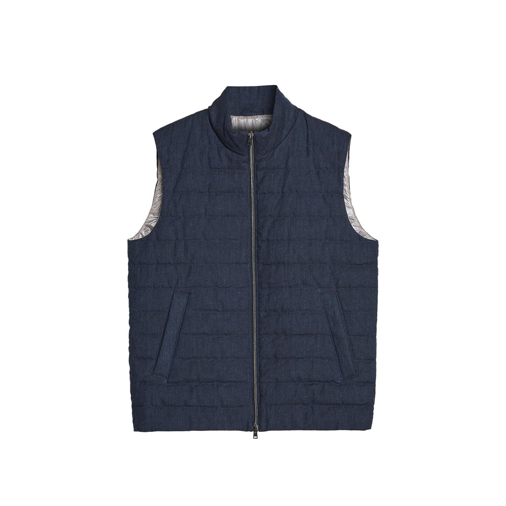 Herno Linen Down Gilet Men