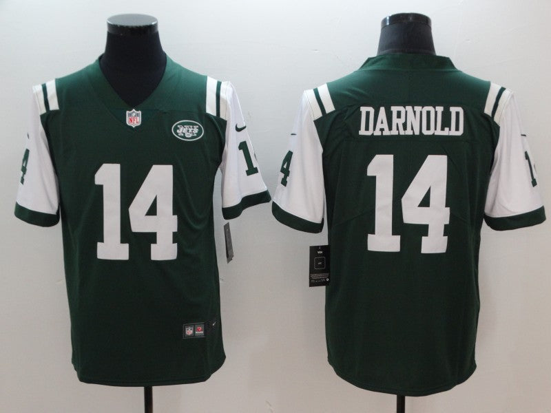 Men's New York Jets #14 Sam Darnold Green Game jersey