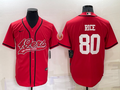 Men's San Francisco 49ers Jerry Rice #80 Red Game jersey Joint Edition