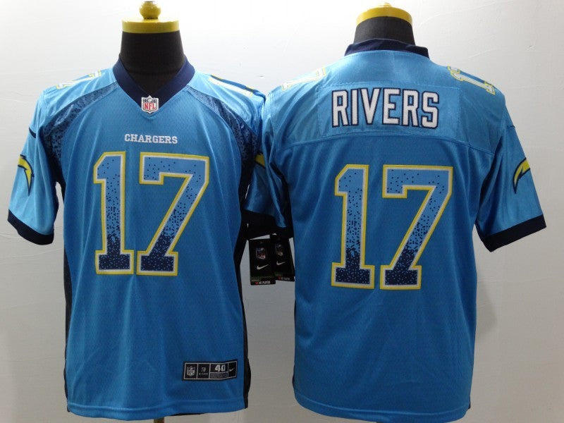 Men's Los Angeles Chargers Philip Rivers #17 Blue Game Player Jersey1