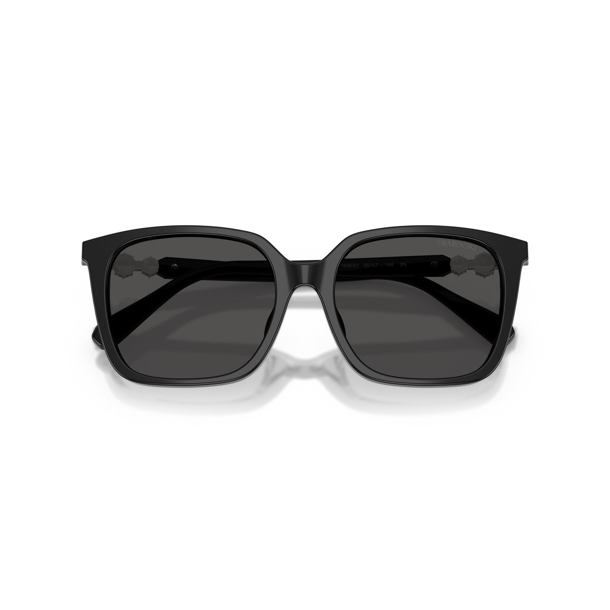0Sk6053D Square Frame Acetate Sunglasses with Crystal Embellishments