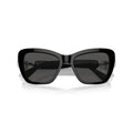 0Sk6018 Oversized Black Cat-Eye Sunglasses with Crystal Embellishments