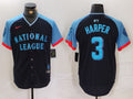 Men's National League Bryce Harper #3 Navy 2024 MLB All-Star Game Limited Player jersey