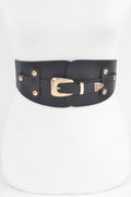 Wide Belt Buckle Plus Size Elastic Belt