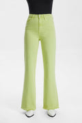 Stella High Rise Wide Leg Jeans In Pistachio