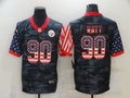 Men's Pittsburgh Steelers T.J. Watt #90 Gray Camouflage Game Player jersey